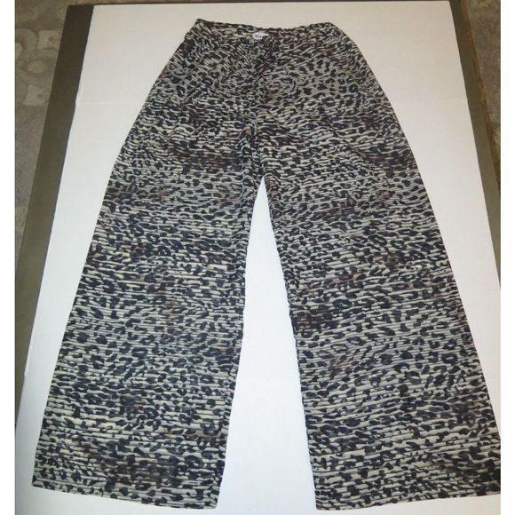 Miraclesuit 362199 Women's Sz M Striped Animal Print Sheer Bikini Cover-Up Pants - Picture 1 of 6